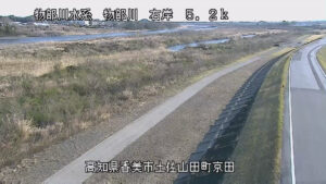 高知県香美市 物部川 右岸5k2香美市 京田樋門のライブカメラ
