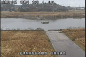 宮城県東松島市 鳴瀬川 鳴瀬堰鉄塔 4.8km左岸のライブカメラ