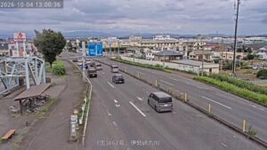 群馬県伊勢崎市 国道462号 坂東大橋北詰のライブカメラ